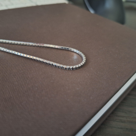 Bratara argint 925 model tennis cu cristale zirconia negre - 18-23 cm [3]