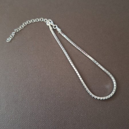 Bratara argint 925 model tennis cu cristale zirconia negre - 18-23 cm [4]