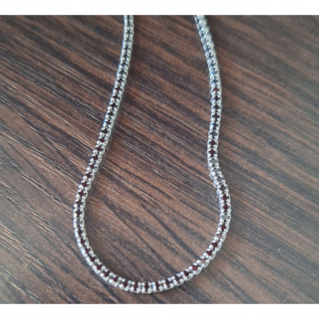 Bratara argint 925 model tennis cu cristale zirconia negre - 18-23 cm [0]