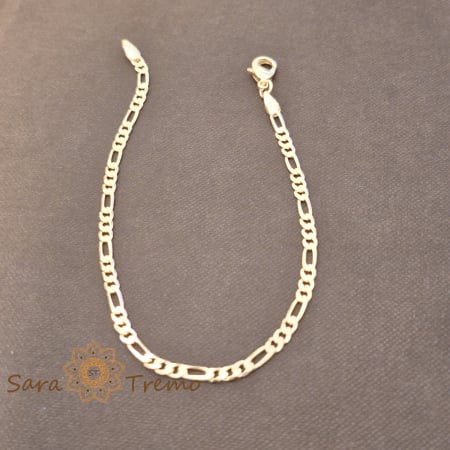 Bratari - Bratara Leonidas – 21 cm unisex placata aur 18K Brazilia cu stanta