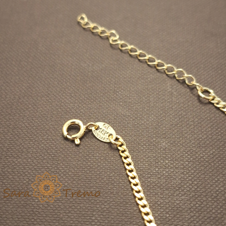 Bratara Daphne – placata aur 18K, 20+5 cm, frunzulite, Brazilia [2]