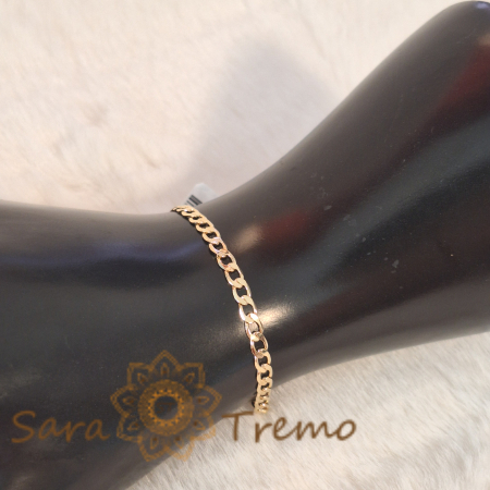 Bratara clasica cu zale rotunde placata cu aur Partisano -19 cm [7]