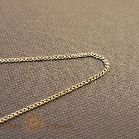 Brățară clasică placată cu aur 18K, model cu zale strânse, 19 cm [3]