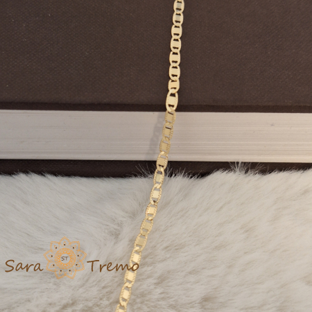 Bratara Titan – 20 cm placata aur 18K Brazilia cu stanta [4]