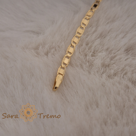Bratara Titan – 20 cm placata aur 18K Brazilia cu stanta [3]