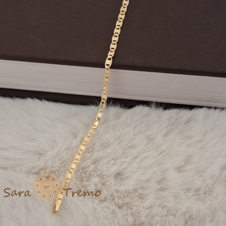 Bratara Titan – 20 cm placata aur 18K Brazilia cu stanta [2]