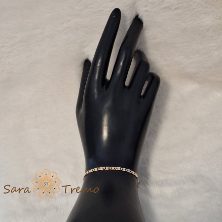 Bratara Titan – 20 cm placata aur 18K Brazilia cu stanta [5]