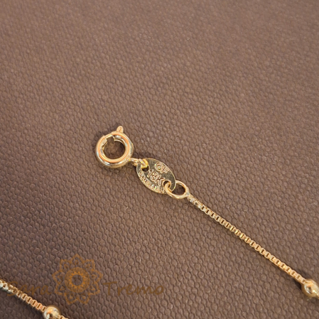 Bratara cu bilute 19 cm placata cu aur Poetry SaraTremo [8]