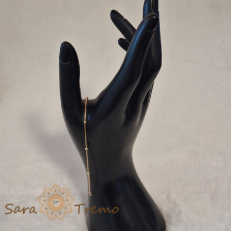 Bratara cu bilute 19 cm placata cu aur Poetry SaraTremo [6]