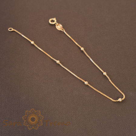 Bratara cu bilute 19 cm placata cu aur Poetry SaraTremo [0]