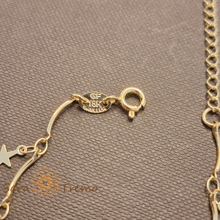 Bratara Stella – placata aur 18K, 19+5 cm, stelute si zirconia, Brazilia [3]