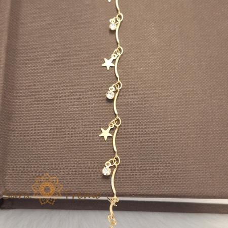 Bratara Stella – placata aur 18K, 19+5 cm, stelute si zirconia, Brazilia [4]