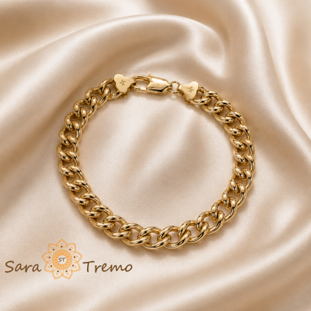 Bijuterii placate cu aur - Brățară unisex Kael, placaj triplu cu aur 14K, 20 cm