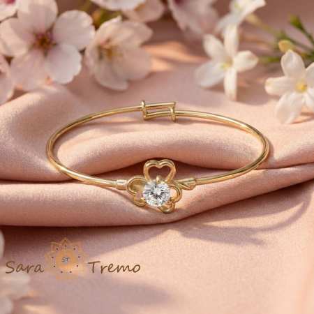 Bratara Inimioara Magica – Bratara fixa pentru fetite placata cu aur 14K [1]