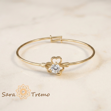 Bratari - Bratara Inimioara Magica – Bratara fixa pentru fetite placata cu aur 14K