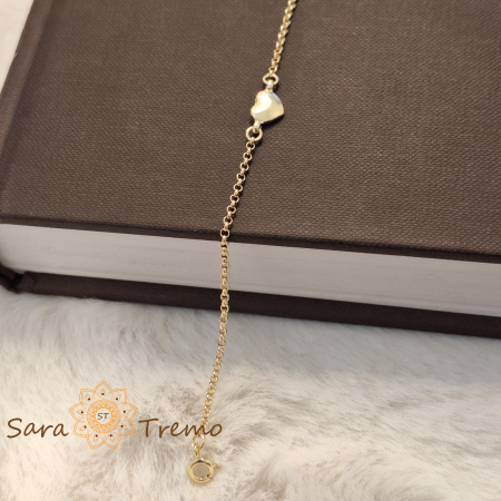 Bratara Amoria – placata aur 18K, 18+5 cm, cu inima, Brazilia [4]