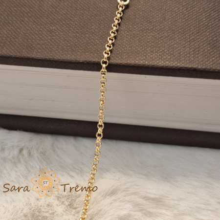 Bratara Amoria – placata aur 18K, 18+5 cm, cu inima, Brazilia [5]