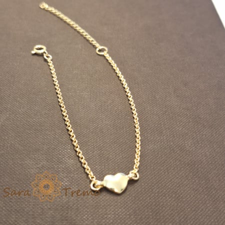 Bratari - Bratara Amoria – placata aur 18K, 18+5 cm, cu inima, Brazilia