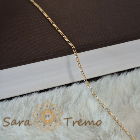 Bratara fina clasica model 3 cu 1 placata cu aur Designo - 18 cm [3]