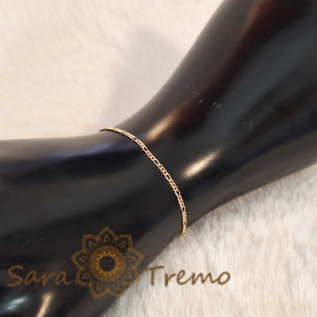 Bratara fina clasica model 3 cu 1 placata cu aur Designo - 18 cm [6]