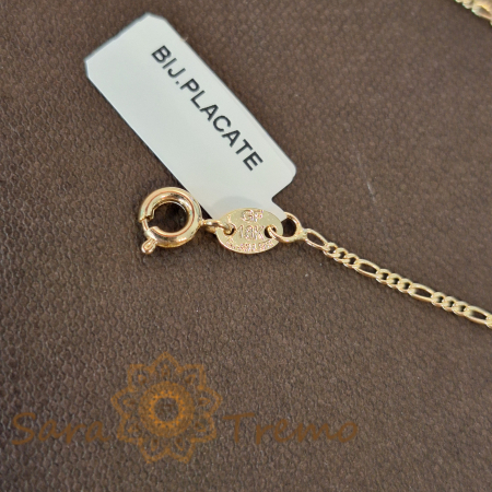 Bratara fina clasica model 3 cu 1 placata cu aur Designo - 18 cm [1]