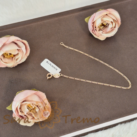 Bratara fina clasica model 3 cu 1 placata cu aur Designo - 18 cm [2]