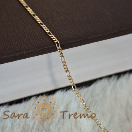 Bratara fina clasica model 3 cu 1 placata cu aur Designo - 18 cm [4]