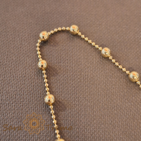 Bratara fina cu bilute placata cu aur Lizette - 19 cm [1]
