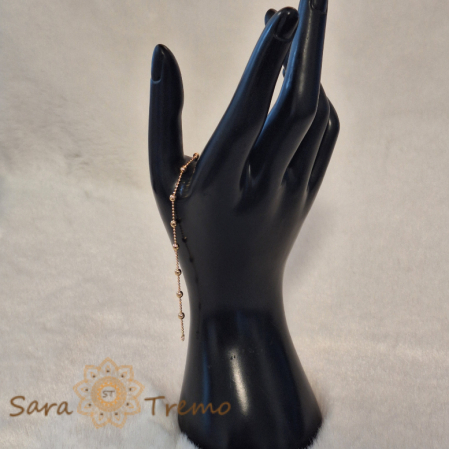 Bratara fina cu bilute placata cu aur Lizette - 19 cm [4]