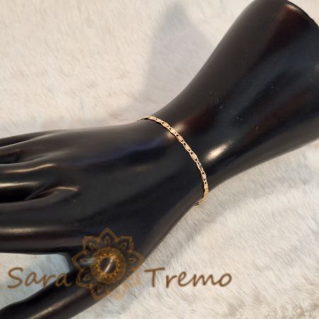 Bratara fina placata cu aur Jubileum - 18 cm [5]