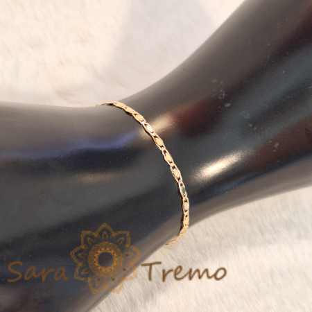 Bratara fina placata cu aur Jubileum - 18 cm [6]