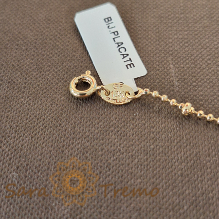 Bratara fina placata cu aur model cu bilute Serias - 18 cm [2]