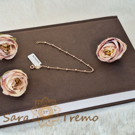 Bratara fina placata cu aur model cu bilute Serias - 18 cm [3]