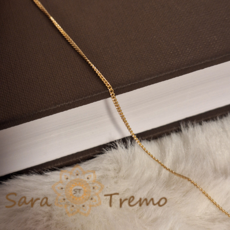 Brățară fină unisex placată cu aur 18K, model clasic cu zale înșiruite [1]