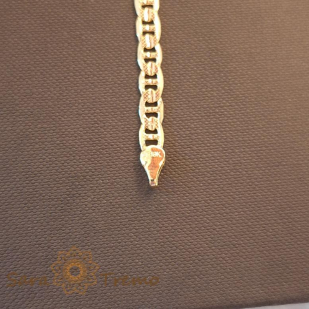 Brățară groasă și masivă placată cu aur 18K, unisex, 21 cm [3]