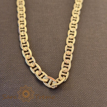 Brățară groasă și masivă placată cu aur 18K, unisex, 21 cm [1]