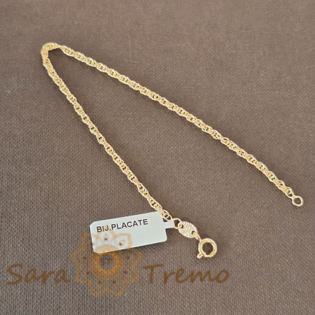 Bratara impletita placata cu aur model clasic Guadalajara - 19 cm [1]