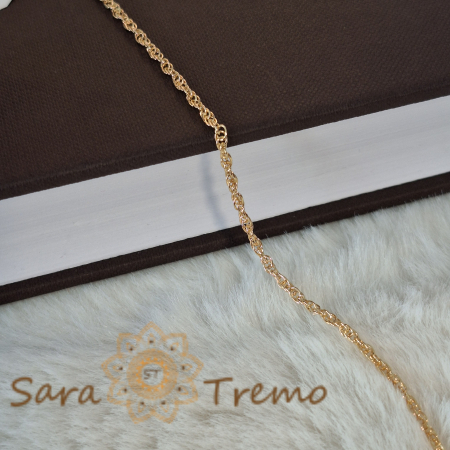 Bijuterii placate cu aur - Bratara impletita placata cu aur model clasic Guadalajara - 19 cm