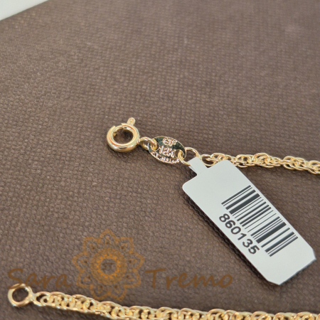 Bratara impletita placata cu aur model clasic Guadalajara - 19 cm [3]