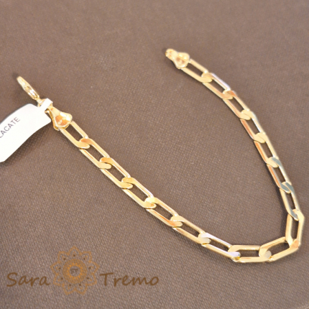 Bratara lata pentru barbati placata cu aur Cesarre - 19 cm [0]