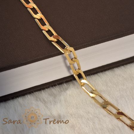 Bratara lata pentru barbati placata cu aur Cesarre - 19 cm [2]