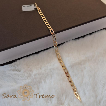 Brățară lată și masivă placată cu aur 18K, 22 cm [3]