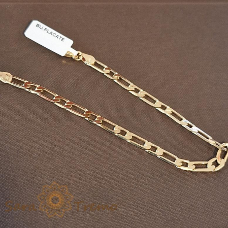 Brățară lată și masivă placată cu aur 18K, 22 cm [0]