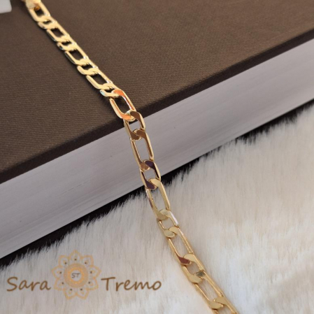 Brățară lată și masivă placată cu aur 18K, 22 cm [4]