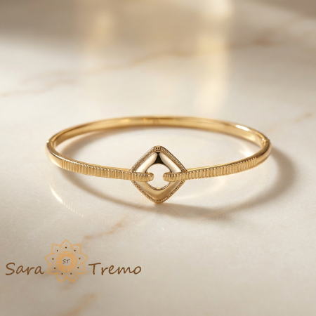 Bratari - Bratara Echilibru Divin – Bratara fixa placata cu aur 14K model geometric