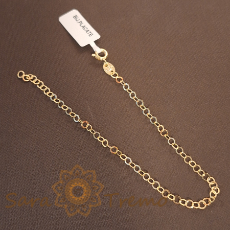 Bratara placata cu aur 18 Karate, model cu zale rotunde - 19 cm [0]