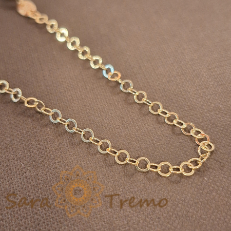 Bratara placata cu aur 18 Karate, model cu zale rotunde - 19 cm [1]