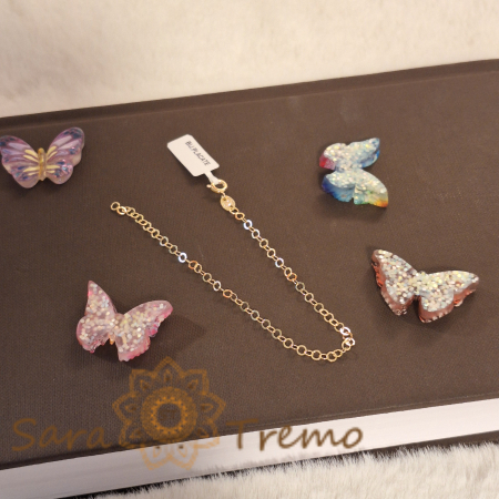 Bratara placata cu aur 18 Karate, model cu zale rotunde - 19 cm [2]