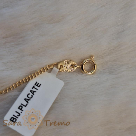 Brățară placată cu aur 18K, 18 cm, model fin și clasic [8]