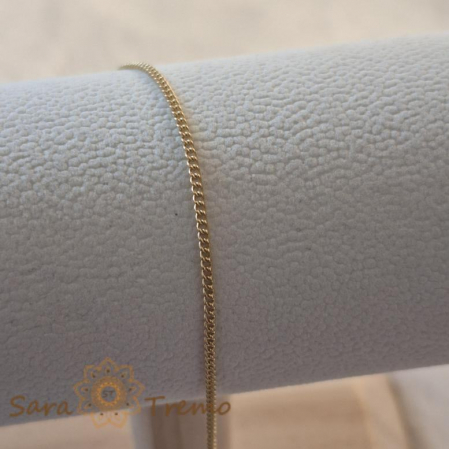 Brățară placată cu aur 18K, 18 cm, model fin și clasic [6]